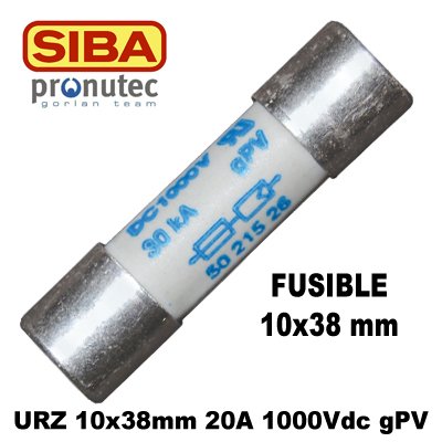 extremidades Mártir diluido FUSIBLE 10x38mm 20A (ACCFUS0014) | AMB Green Power