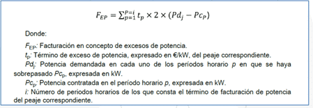 bonificacion potencia registrada inferior